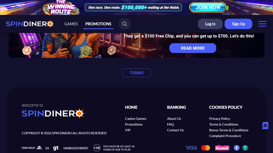 SpinDinero Casino Login