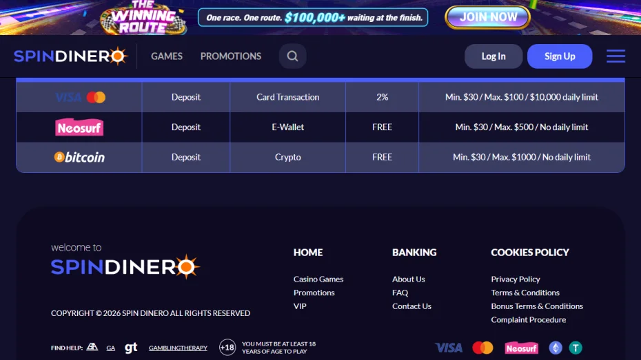 SpinDinero No Deposit Bonus Codes Australia